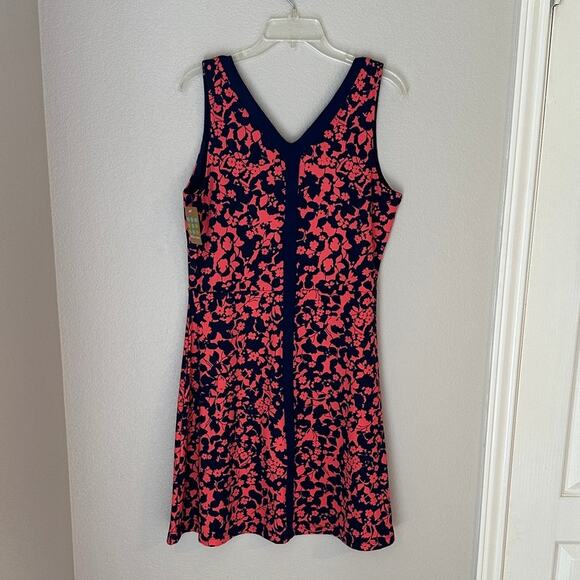 Title Nine Hillary Dress in Coral and Blue, activewear, travel, outdoors - Picture 3 of 6